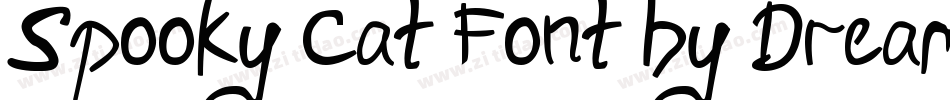 Spooky Cat Font by Dreamink-7NTypes字体转换